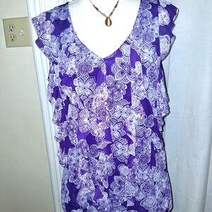 *bogo* Purple Floral Women's Top